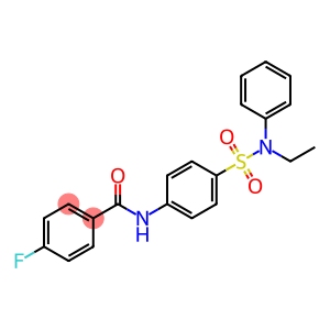 N-{4-[ethyl(phenyl)sulfamoyl]phenyl}-4-fluorobenzamide