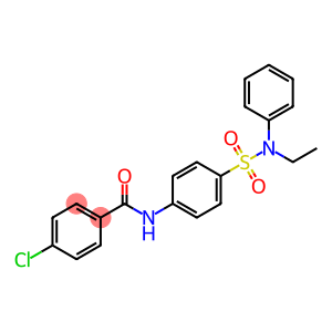Benzamide, 4-chloro-N-[4-[(ethylphenylamino)sulfonyl]phenyl]-