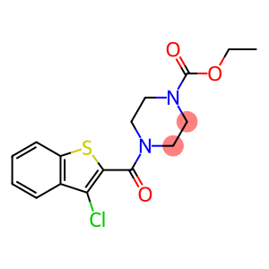 ethyl 4-[(3-chloro-1-benzothien-2-yl)carbonyl]-1-piperazinecarboxylate