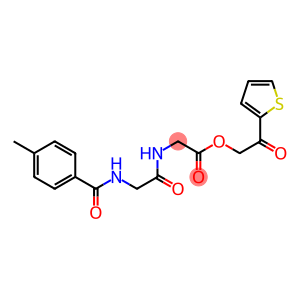 2-oxo-2-(2-thienyl)ethyl ({[(4-methylbenzoyl)amino]acetyl}amino)acetate