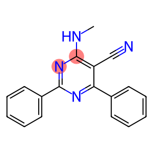 5-Pyrimidinecarbonitrile, 4-(methylamino)-2,6-diphenyl-