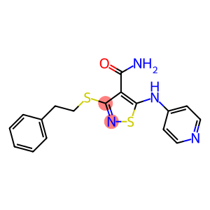 4-Isothiazolecarboxamide, 3-[(2-phenylethyl)thio]-5-(4-pyridinylamino)-
