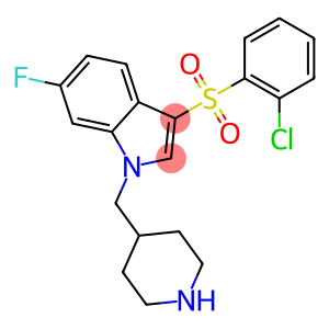 1H-Indole, 3-[(2-chlorophenyl)sulfonyl]-6-fluoro-1-(4-piperidinylmethyl)-