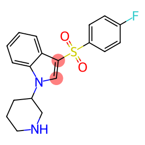 1H-Indole, 3-[(4-fluorophenyl)sulfonyl]-1-(3-piperidinyl)-