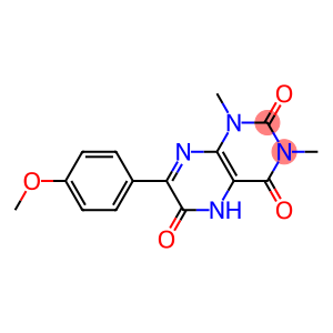 2,4,6(3H)-Pteridinetrione,  1,5-dihydro-7-(4-methoxyphenyl)-1,3-dimethyl-