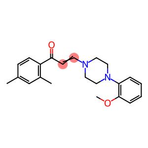 1-(2,4-Dimethylphenyl)-3-(4-(2-methoxyphenyl)-1-piperazinyl)-2-propen- 1-one