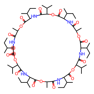 Cyclo[(2R)-2-hydroxy-3-methylbutanoyl-D-isoleucyl-(2S)-2-hydroxypropanoyl-L-isoleucyl-(2R)-2-hydroxy-3-methylbutanoyl-D-isoleucyl-(2S)-2-hydroxypropanoyl-L-isoleucyl-(2R)-2-hydroxy-3-methylbutanoyl-D-isoleucyl-(2S)-2-hydroxypropanoyl-L-isoleucyl] (9CI)