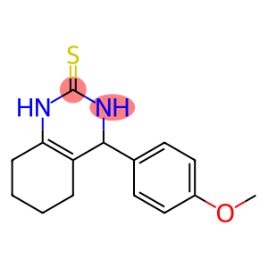 2(1H)-Quinazolinethione,3,4,5,6,7,8-hexahydro-4-(4-methoxyphenyl)-