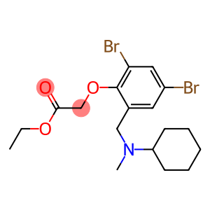 Acetic acid, 2-[2,4-dibromo-6-[(cyclohexylmethylamino)methyl]phenoxy]-, ethyl ester
