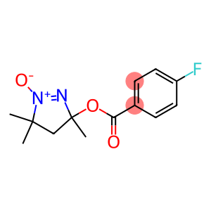 4-Fluorobenzoic acid 4,5-dihydro-3,5,5-trimethyl-3H-pyrazol-3-yl ester N-oxide476