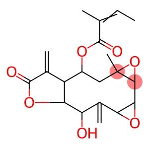 (Z)-2-Methyl-2-butenoic acid (1aR,1bS,2aS,4S,4aS,7aR,8S,9aR)-dodecahydro-4-hydroxy-9a-methyl-3,7-bis(methylene)-6-oxobisoxireno[5,6:7,8]cyclodeca[1,2-b]furan-8-yl ester