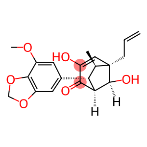 (1S,8-syn)-3,8-Dihydroxy-7β-(7-methoxy-1,3-benzodioxol-5-yl)-6α-methyl-5α-allylbicyclo[3.2.1]oct-3-en-2-one