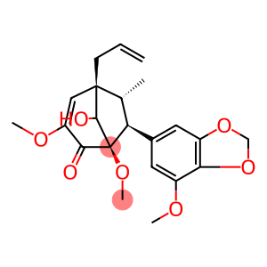 (1R,8-syn)-8-Hydroxy-1,3-dimethoxy-7β-(7-methoxy-1,3-benzodioxol-5-yl)-6α-methyl-5α-allylbicyclo[3.2.1]oct-3-en-2-one