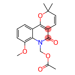 6-[(Acetyloxy)methyl]-5,6-dihydro-7-methoxy-2,2-dimethyl-2H-pyrano[3,2-c]quinolin-5-one