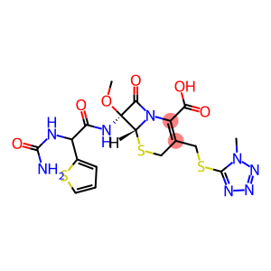 5-Thia-1-azabicyclo[4.2.0]oct-2-ene-2-carboxylic acid, 7-[[(2S)-[(aminocarbonyl)amino]-2-thienylacetyl]amino]-7-methoxy-3-[[(1-methyl-1H-tetrazol-5-yl)thio]methyl]-8-oxo-, (6R,7S)- (9CI)