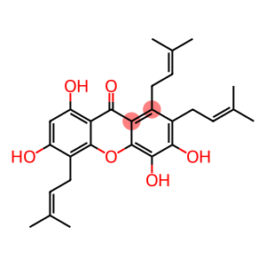 9H-Xanthen-9-one, 3,4,6,8-tetrahydroxy-1,2,5-tris(3-methyl-2-buten-1-yl)-