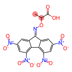 Propanoic acid, 2-[[(2,4,5,7-tetranitro-9H-fluoren-9-ylidene)amino]oxy]-