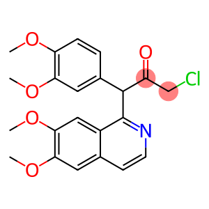 2-Propanone, 3-chloro-1-(6,7-dimethoxy-1-isoquinolinyl)-1-(3,4-dimethoxyphenyl)-