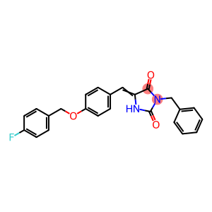 3-benzyl-5-{4-[(4-fluorobenzyl)oxy]benzylidene}-2,4-imidazolidinedione