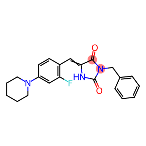 3-benzyl-5-[2-fluoro-4-(1-piperidinyl)benzylidene]-2,4-imidazolidinedione