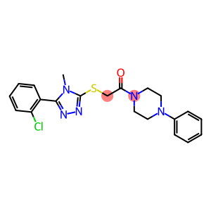 5-(2-chlorophenyl)-4-methyl-4H-1,2,4-triazol-3-yl 2-oxo-2-(4-phenyl-1-piperazinyl)ethyl sulfide