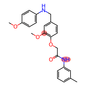 2-{2-methoxy-4-[(4-methoxyanilino)methyl]phenoxy}-N-(3-methylphenyl)acetamide