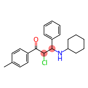 1-Propanone, 2-chloro-3-(cyclohexylamino)-1-(4-methylphenyl)-3-phenyl-