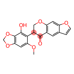 5H-Furo[3,2-g][1]benzopyran-5-one, 6,7-dihydro-6-(4-hydroxy-6-methoxy-1,3-benzodioxol-5-yl)- (9CI)