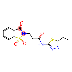 3-(1,1-dioxido-3-oxo-1,2-benzisothiazol-2(3H)-yl)-N-(5-ethyl-1,3,4-thiadiazol-2-yl)propanamide