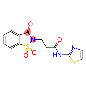 3-(1,1-dioxido-3-oxo-1,2-benzisothiazol-2(3H)-yl)-N-(1,3-thiazol-2-yl)propanamide