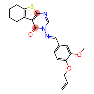 3-{[4-(allyloxy)-3-methoxybenzylidene]amino}-5,6,7,8-tetrahydro[1]benzothieno[2,3-d]pyrimidin-4(3H)-one