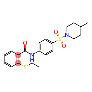 2-(ETHYLTHIO)-N-(4-(4-METHYLPIPERIDIN-1-YLSULFONYL)PHENYL)BENZAMIDE