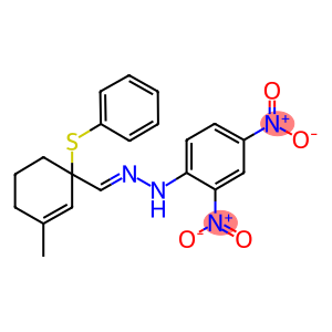 3-methyl-1-(phenylsulfanyl)-2-cyclohexene-1-carbaldehyde {2,4-dinitrophenyl}hydrazone