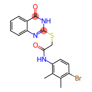 N-(4-bromo-2,3-dimethylphenyl)-2-[(4-oxo-3,4-dihydro-2-quinazolinyl)sulfanyl]acetamide