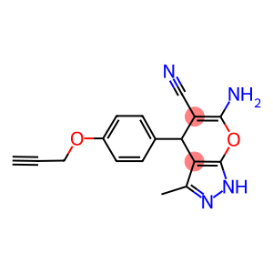 6-amino-3-methyl-4-[4-(2-propynyloxy)phenyl]-1,4-dihydropyrano[2,3-c]pyrazole-5-carbonitrile