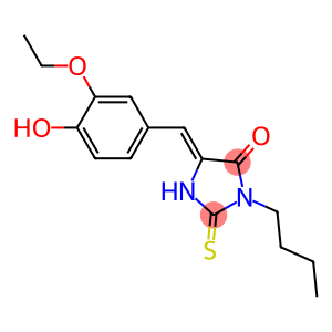 3-butyl-5-(3-ethoxy-4-hydroxybenzylidene)-2-thioxo-4-imidazolidinone