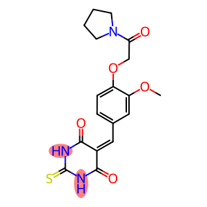 5-{3-methoxy-4-[2-oxo-2-(1-pyrrolidinyl)ethoxy]benzylidene}-2-thioxodihydro-4,6(1H,5H)-pyrimidinedione