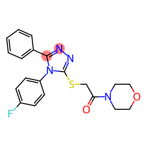 4-(4-fluorophenyl)-5-phenyl-4H-1,2,4-triazol-3-yl 2-(4-morpholinyl)-2-oxoethyl sulfide