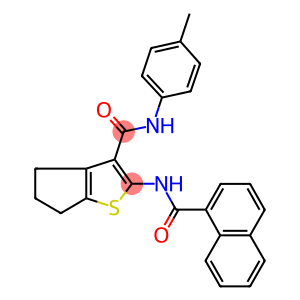 N-(4-methylphenyl)-2-(1-naphthoylamino)-5,6-dihydro-4H-cyclopenta[b]thiophene-3-carboxamide