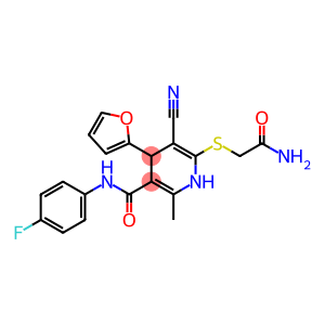 6-[(2-amino-2-oxoethyl)sulfanyl]-5-cyano-N-(4-fluorophenyl)-4-(2-furyl)-2-methyl-1,4-dihydro-3-pyridinecarboxamide