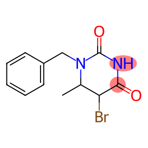 2,4(1H,3H)-Pyrimidinedione,5-bromodihydro-6-methyl-1-(phenylmethyl)-