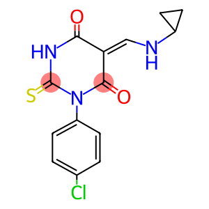 1-(4-chlorophenyl)-5-[(cyclopropylamino)methylene]-2-thioxodihydro-4,6(1H,5H)-pyrimidinedione