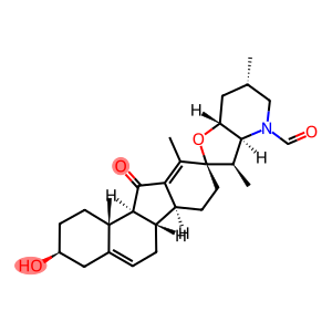 17,23β-Epoxy-3β-hydroxy-11-oxoveratraman-28-carbaldehyde