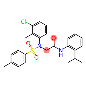 2-{3-chloro-2-methyl[(4-methylphenyl)sulfonyl]anilino}-N-(2-isopropylphenyl)acetamide