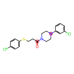 4-chlorophenyl 3-[4-(3-chlorophenyl)-1-piperazinyl]-3-oxopropyl sulfide