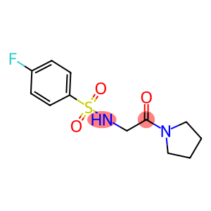 4-fluoro-N-[2-oxo-2-(1-pyrrolidinyl)ethyl]benzenesulfonamide