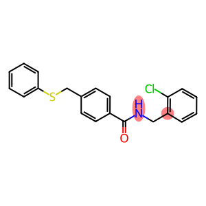 N-(2-chlorobenzyl)-4-[(phenylsulfanyl)methyl]benzamide
