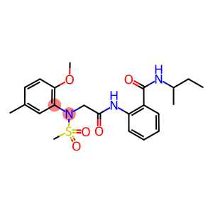 N-(sec-butyl)-2-({[2-methoxy-5-methyl(methylsulfonyl)anilino]acetyl}amino)benzamide