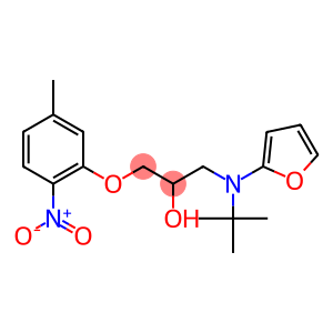 2-Propanol,  1-[(1,1-dimethylethyl)-2-furanylamino]-3-(5-methyl-2-nitrophenoxy)-