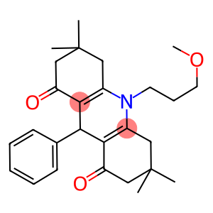 10-(3-methoxypropyl)-3,3,6,6-tetramethyl-9-phenyl-3,4,6,7,9,10-hexahydroacridine-1,8(2H,5H)-dione